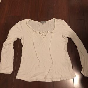 ribbed 3/4 sleeve top